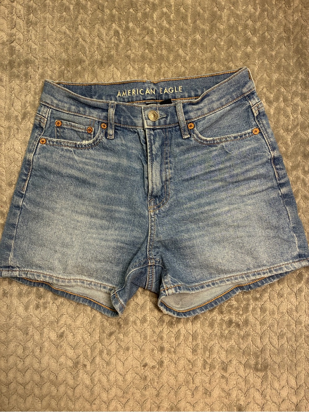 American Eagle Outfitters Light Blue Cuffed Denim Shorts